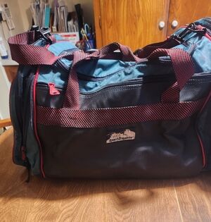 Green And Red Duffle Bag